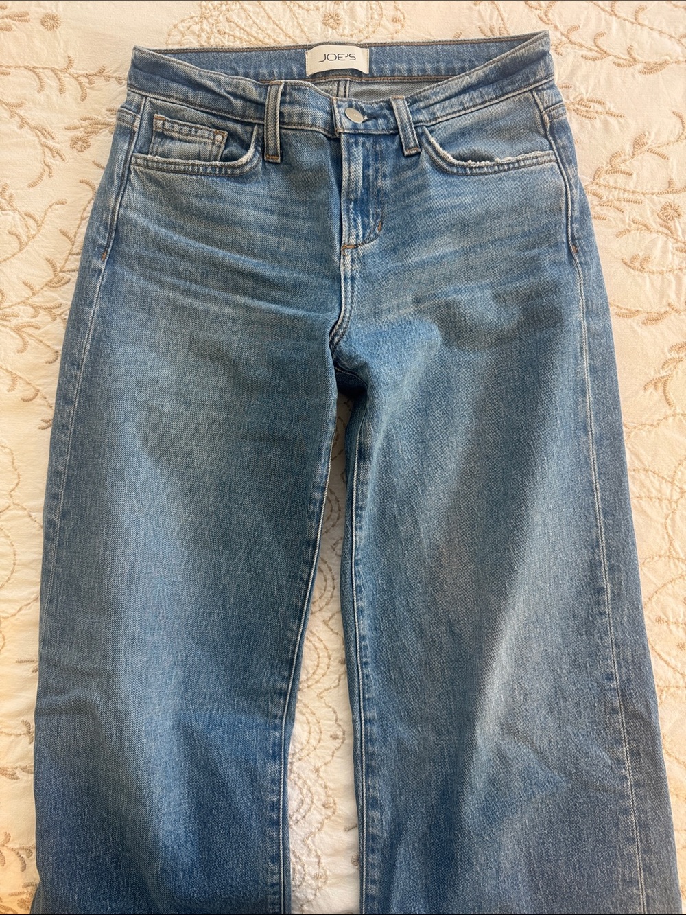 Joe's Jeans Lou Lou Wide Leg Jeans in Light Blue Wash Size 25